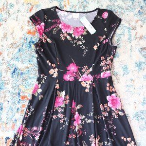 NEW! Floral Brushed-Knit Dress, Women's Size M/8